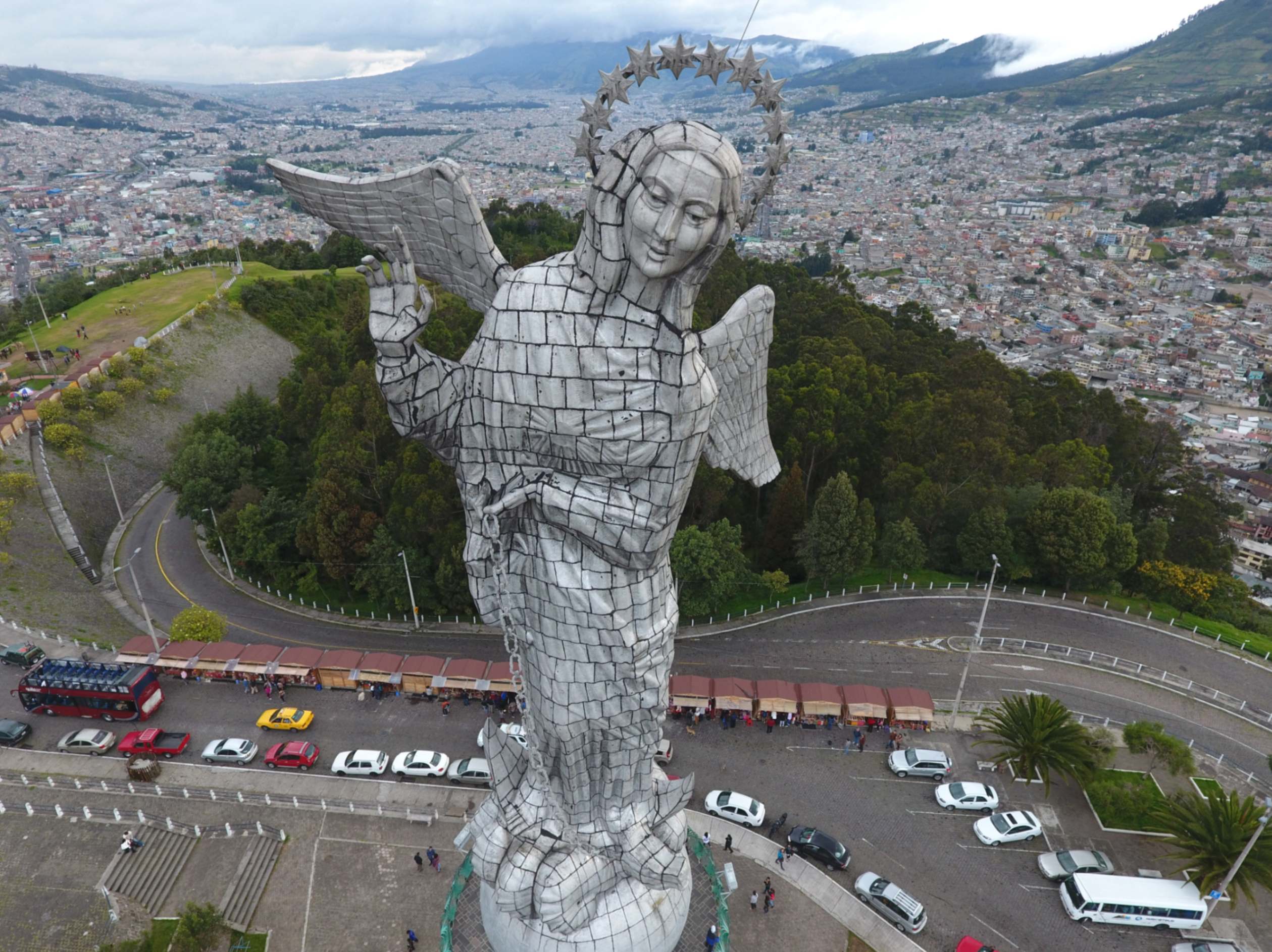 Image of The Virgin of Quito monument in the Panecillo mountain