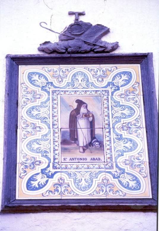 Retablo cerámico de San Antonio Abad